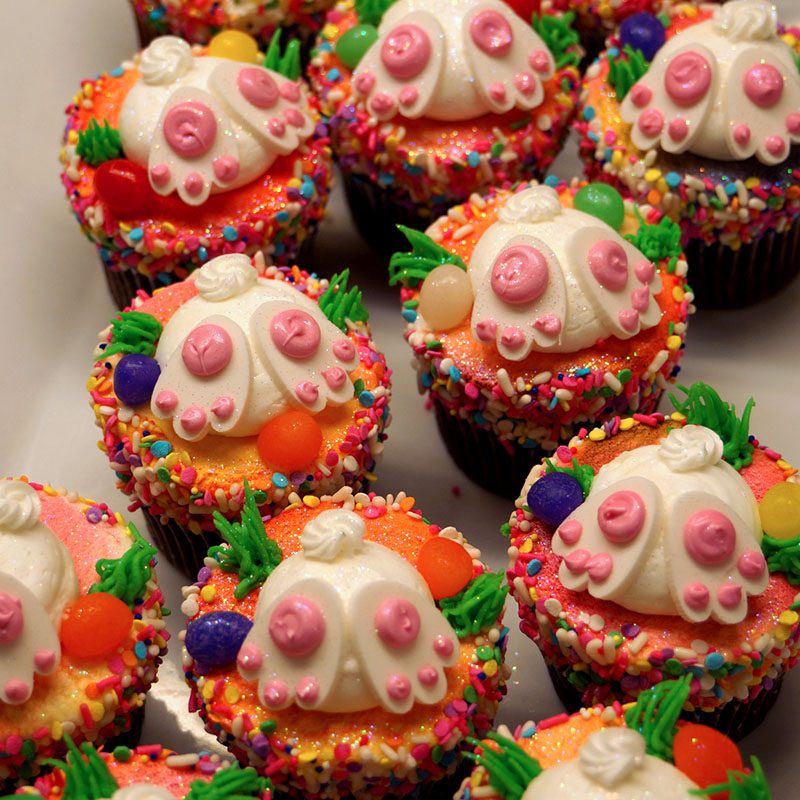 Picture of bunny butt cupcakes